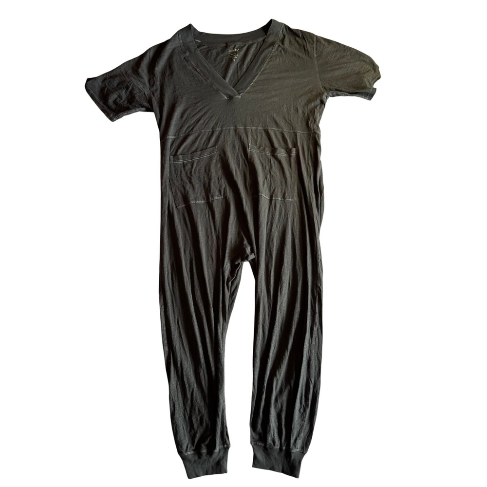 Natural Life‎ Short Sleeve Relaxed Jumpsuit, Olive, Size S